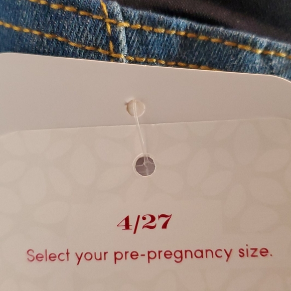Blue Maternity Jeans Skinny Maternity Crop Jeans - Picture 5 of 6